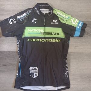 SUGOI Cycling Jersey in Black, Green, and Blue